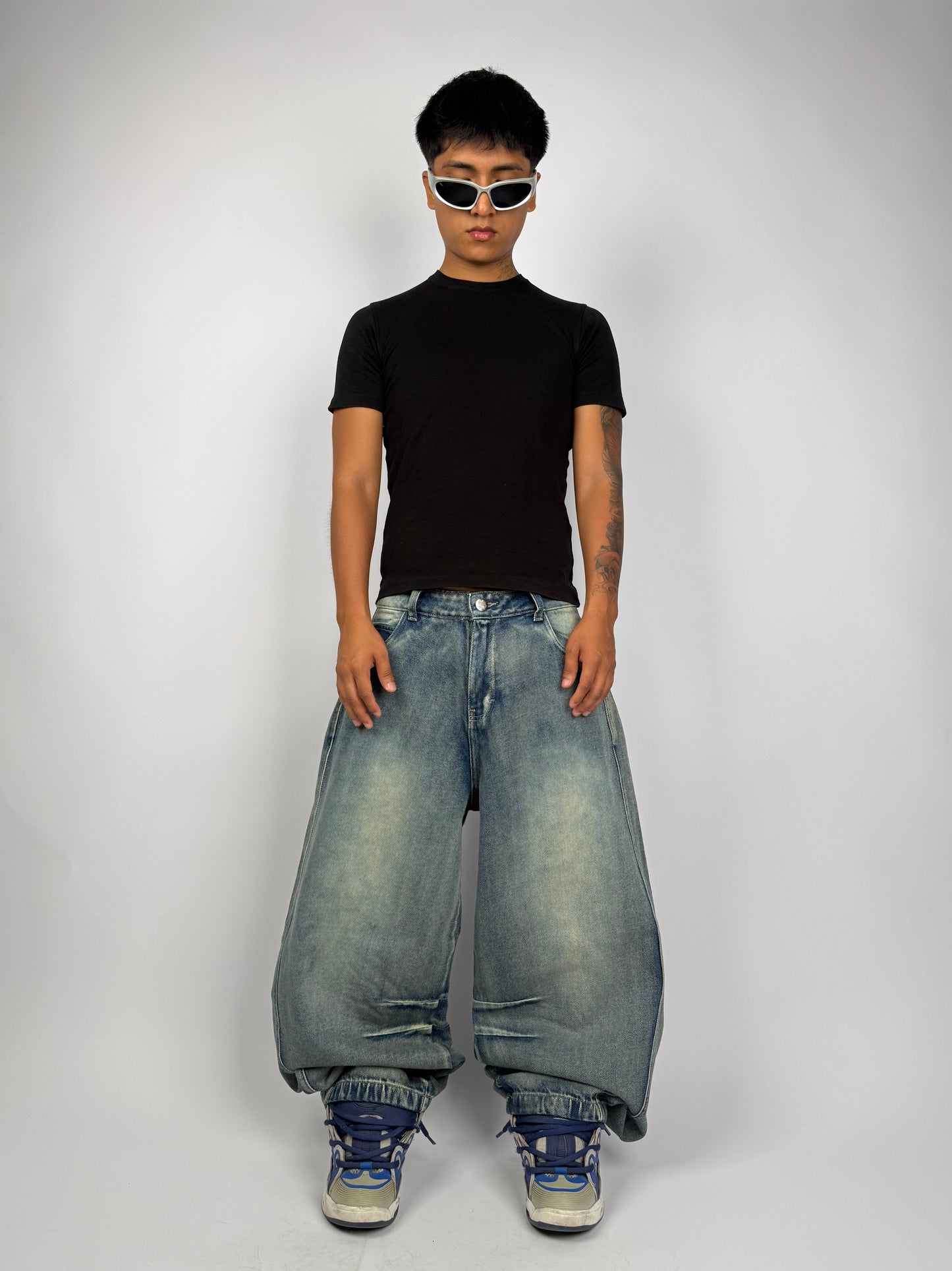 Baggy Denim azul verdoso