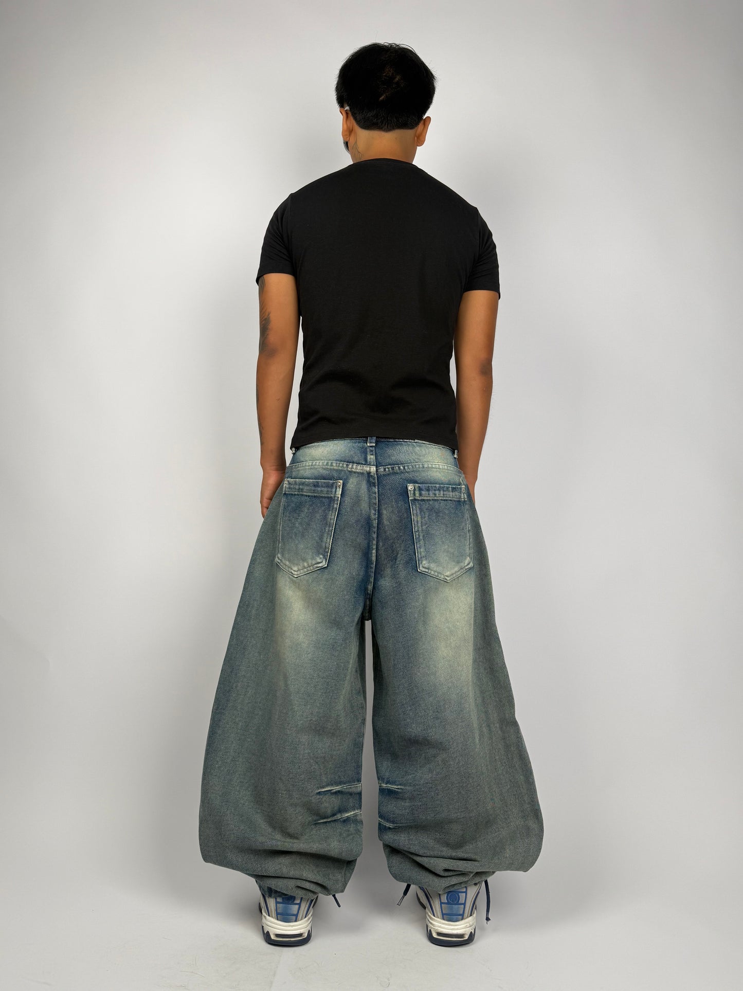 Baggy Denim azul verdoso