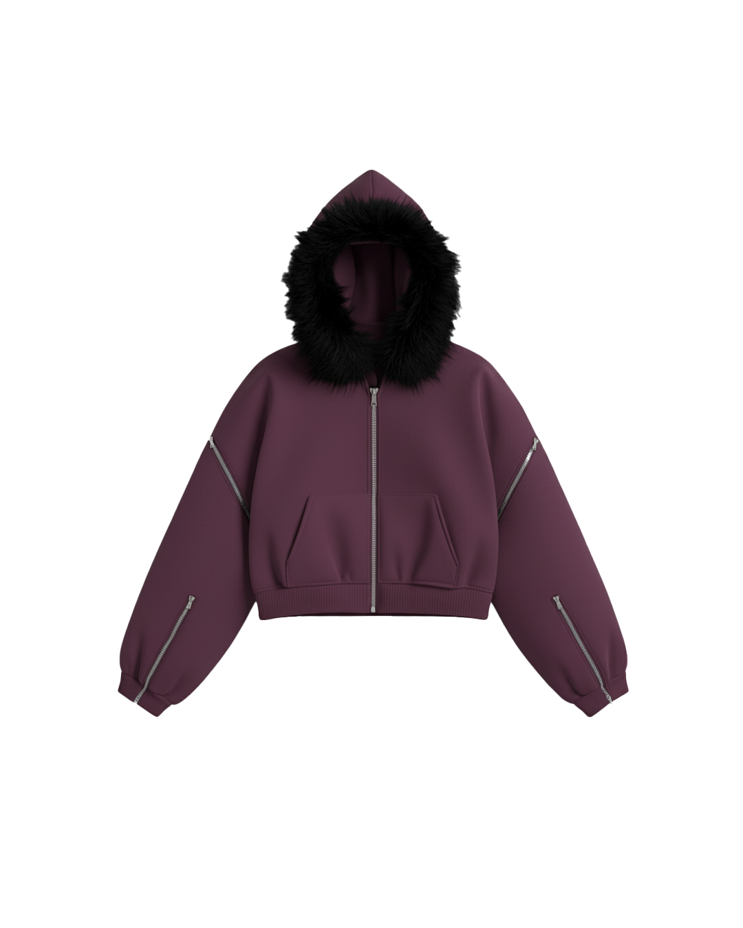 Zip Hoddie Morada Desmontable